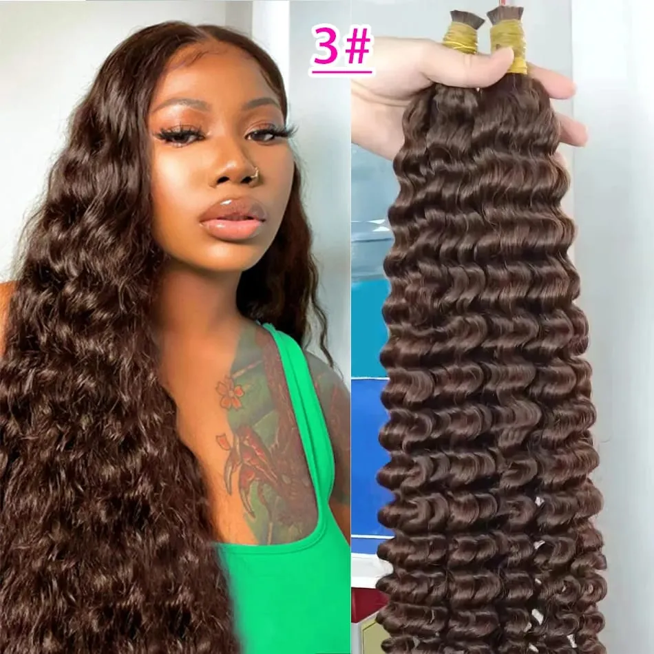 100% Human Hair Deep Wave Bulk Hair No Weft Bundles For Braiding Brazilian Virgin Hair Natural Wave Curly Hair Extensions Remy H