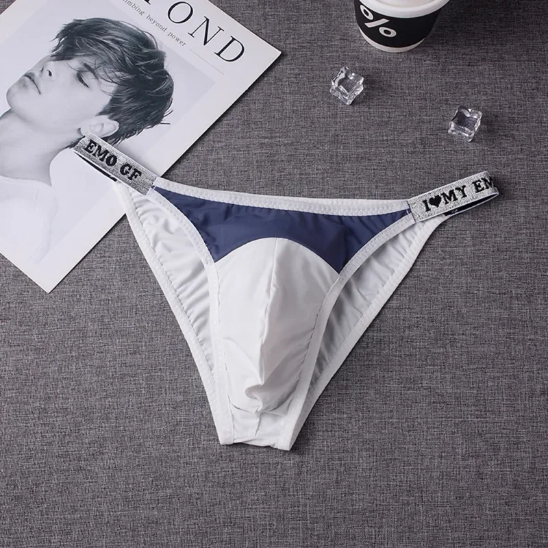 1PC Men Sexy Underwear Briefs Minimalist Sexy T-shaped Pants Low Waist Pouch Panties Breathable Thin Underpants