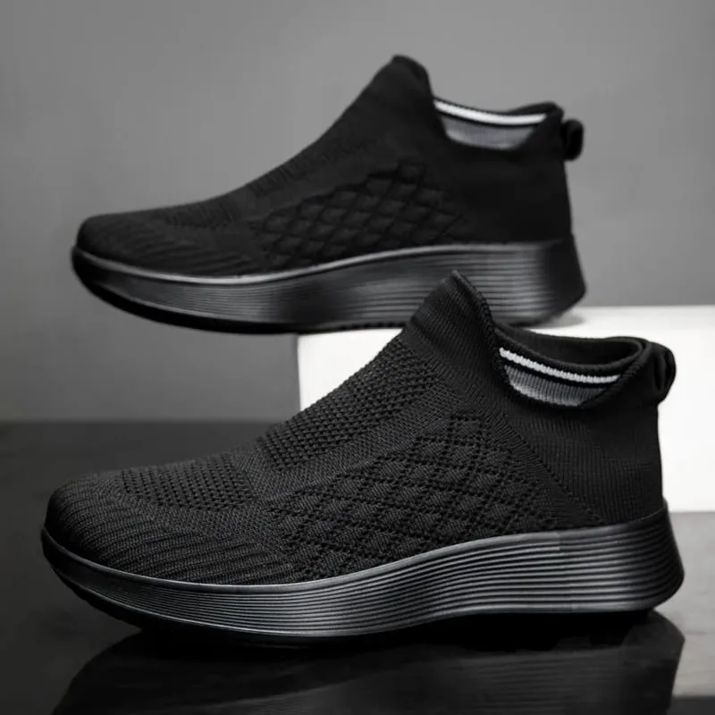 Men Running Walking Sock Shoes Fashion Casual Sneakers Breathable Thick Sole Sport shoes Lightweight Men Sneakers Casual Shoes — image 1