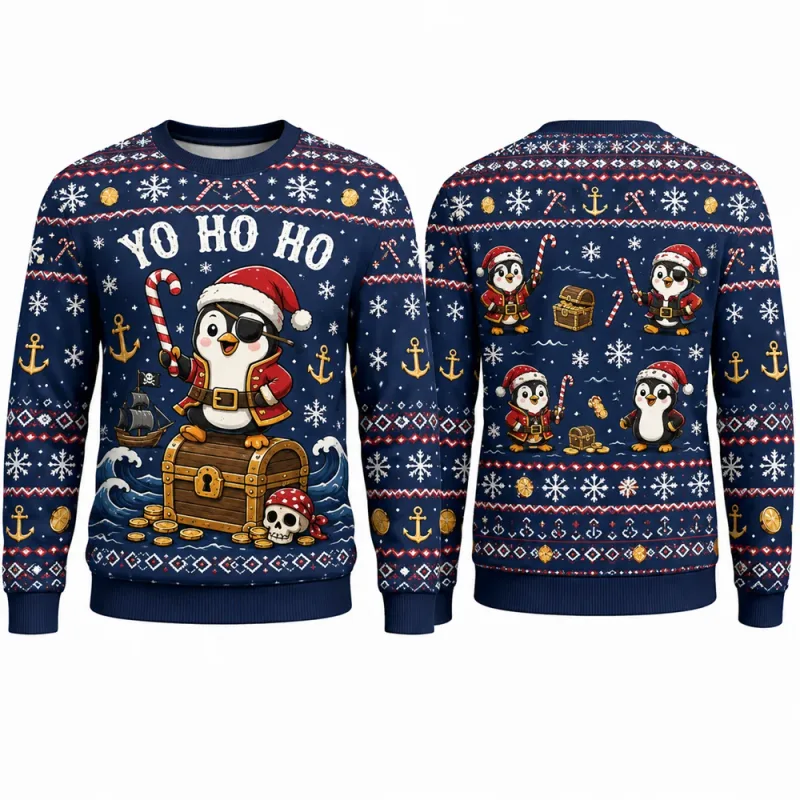 I Am The Tree Cat Christmas Sweatshirt 3D Graphics Crew Neck Long Sleeve Men Women Funny Ugly Xmas Holiday Party Autumn Pullover