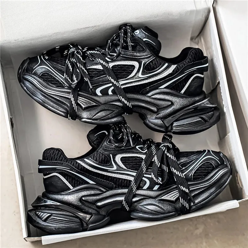 2025 New Women's Shoes Mesh Sneakers Casual Shoes White Couple Dad Shoes Ladies Autumn Star Same Style Flat Sport Anti-slip