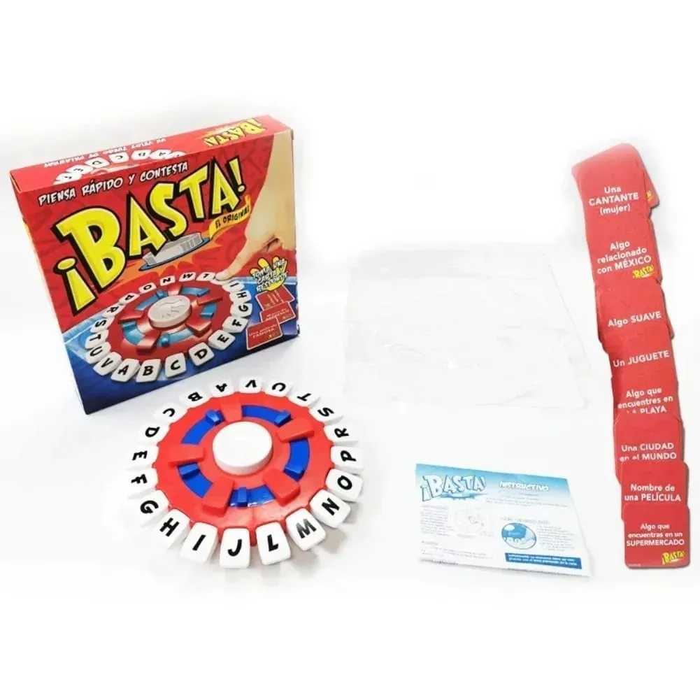 New Model Basta Spanish Word Game Interactive Letter Pressing Board Game for Family Fun and Learning Activities