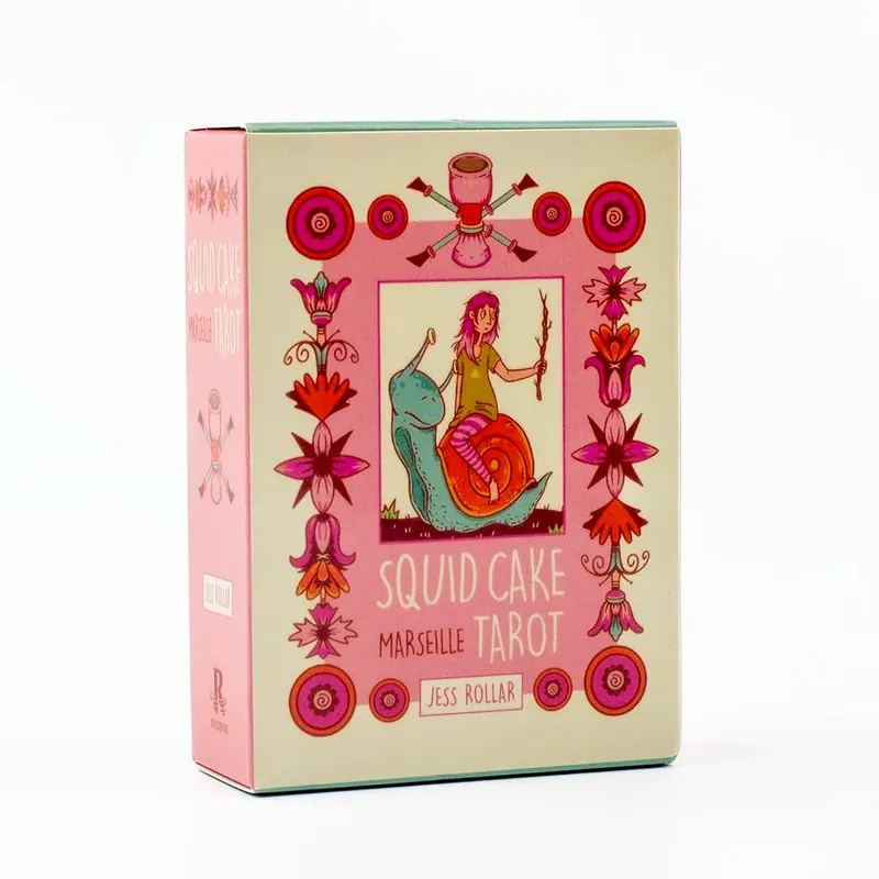 Squid Cake Tarot 78-Card Deck Board Game with Knights Riding Creatures Quirky Faces and a Delicious Color Palette 8.9 x 6.3 cm