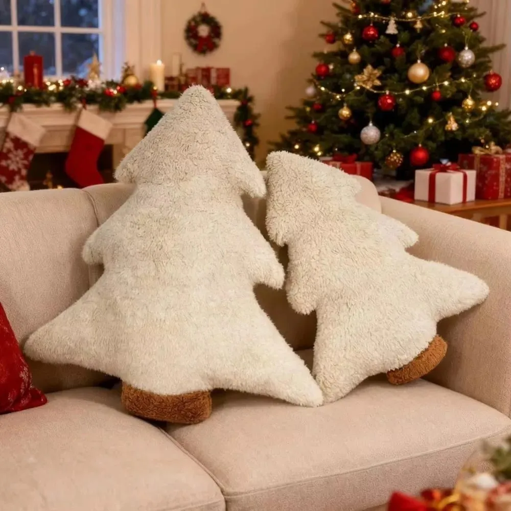 Cute 40cm Christmas Tree Pillow Soft Stuffed Plush Pillow Festive Decor Pillow Home Decor