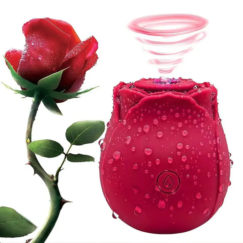 Rose Vibrator Toy for Women Clitoral Sucking Vibrator G-spot Thrusting Dildo Clit Nipple Sucker Vibrater Female Couple Sex Toys