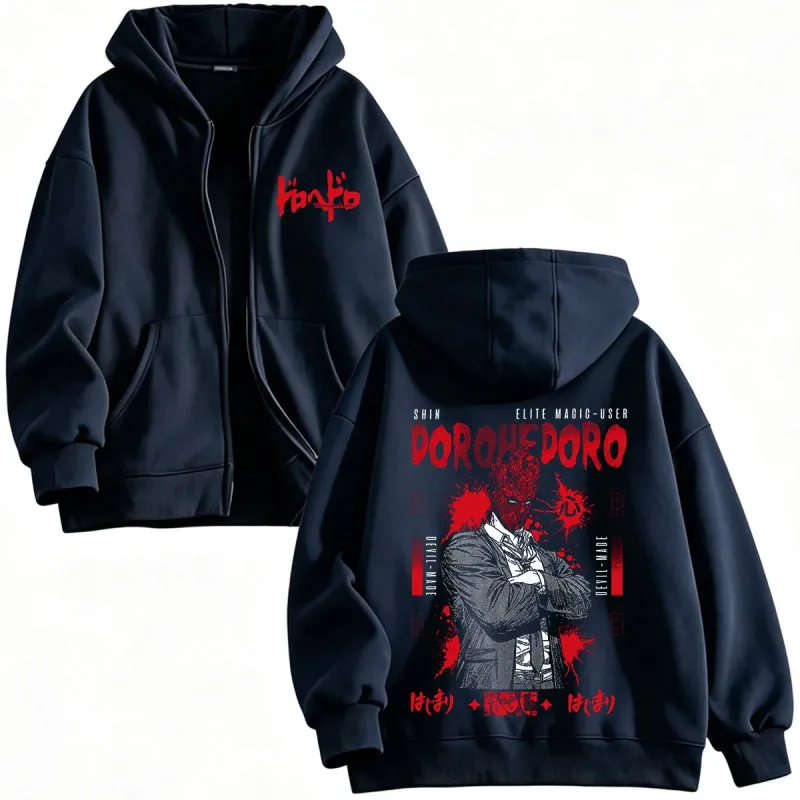 Anime Dorohedoro Kaiman Shin Zipper Hoodies Men's Women Clothing Zip Up Hooded Sweatshirts Long Sleeves Jackets Caots Streetwear