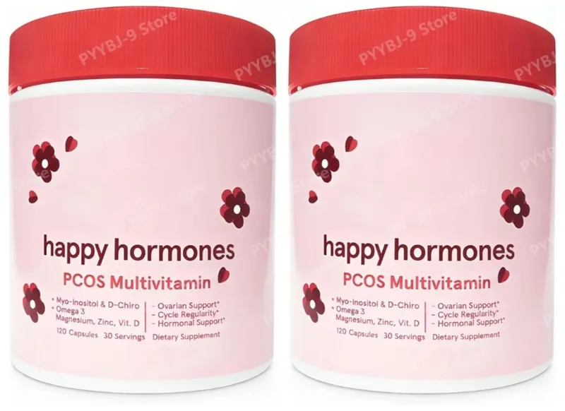 Happy Hormones Multivitamin Capsules for Women 120 CT Supports Hormonal Balance Myo-Inositol D-Chiro Inositol Omega 3 Vitamin D3