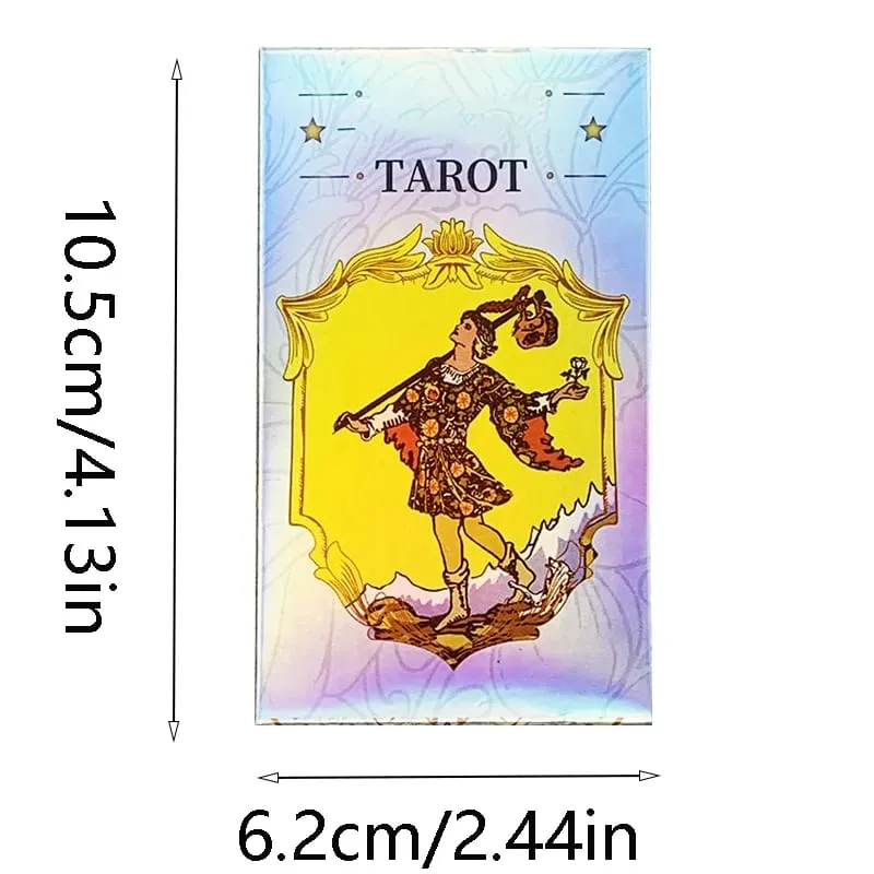 Shining Vitetta Tarot Cards Deck 78 Tarot Cards for Beginners New Design Approx 10.3*6cm Divination Board Game