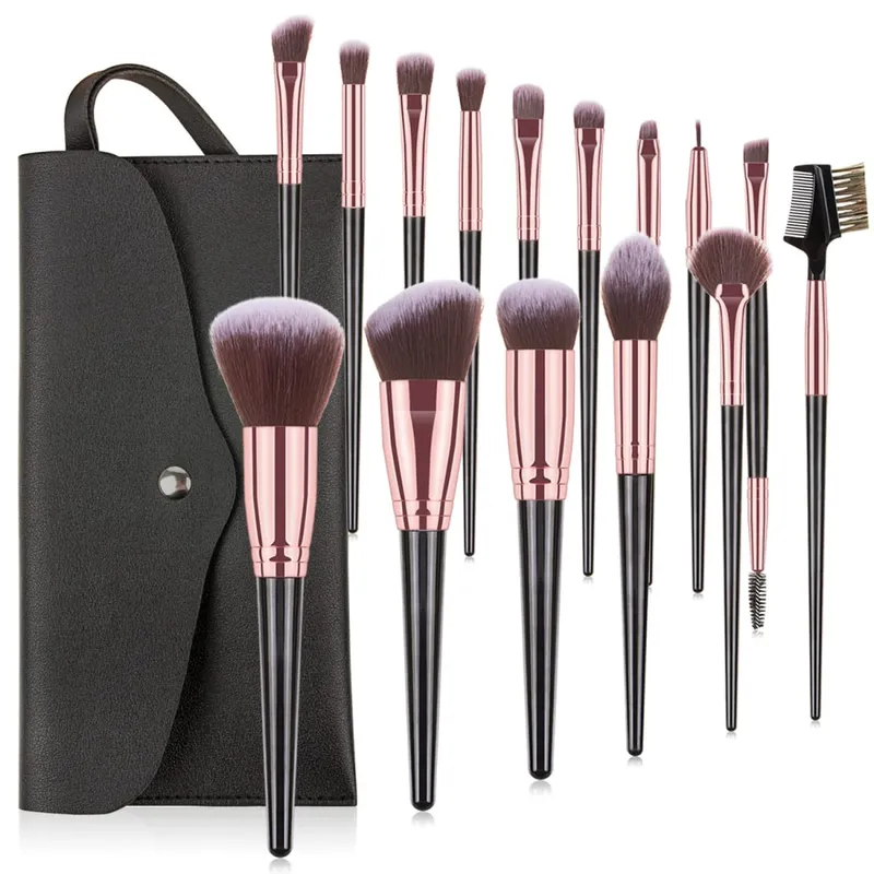 15Pcs Makeup Brushes Set With Bag Eye Shadow Powder Foundation Lip Professional Beauty Tool Make Up Brush