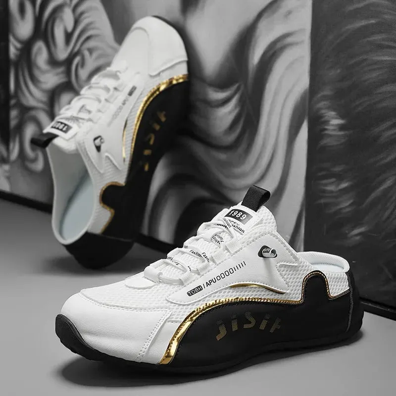Men's Casual Closed Toe Half Slippers Summer Comfortable Breathable Soft Sole Sneakers Fashion Slip-on Men's Tennis Shoes 2026 — image 2