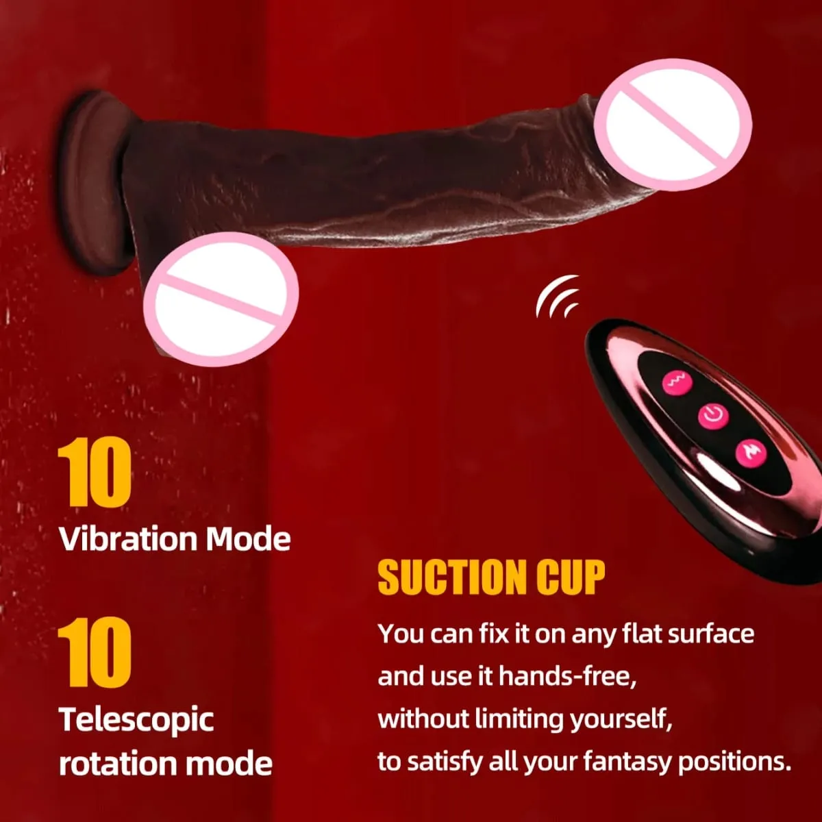 9 Vibration Modes 3 Stretching And 3 Shaking Modes Dildo Electric Female Sex Toy Silicone Dildo Telescopic Vibration Heating 18+