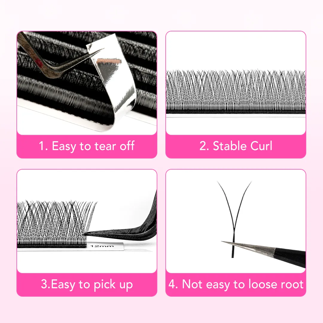 Single Tip 2D Y Hand Made Eyelash Extension Softer False Mink Lashes Y Shaped Eye Lashes for Makeup Tools