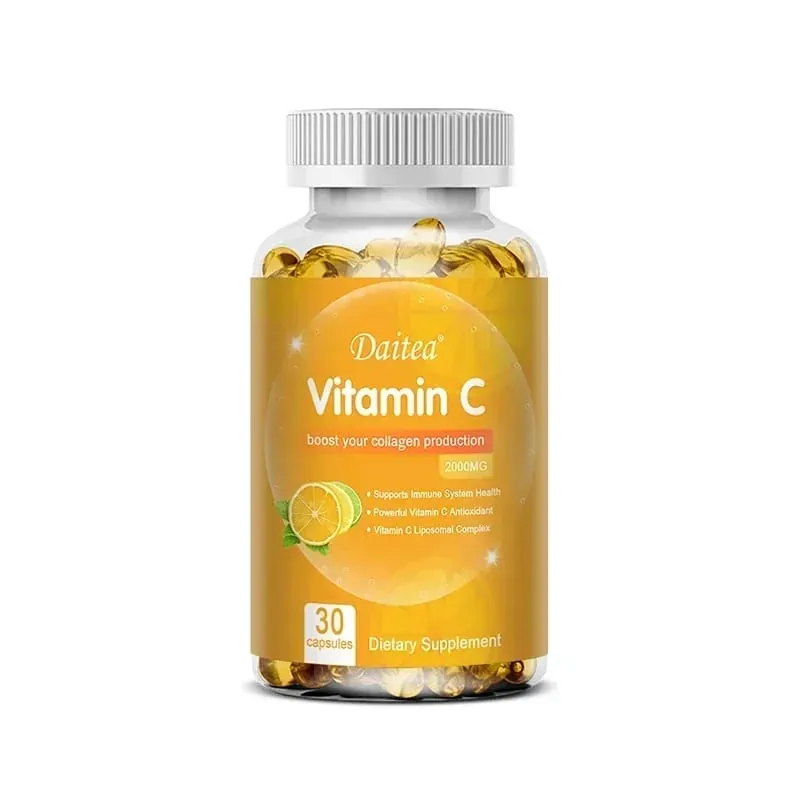 C Vitamini 2000 Mg Kolajen Üretimini Destekler C Vitamini Lipozomal Diyet Takviyesi GDO'suz ve Glutensiz Vejetaryen