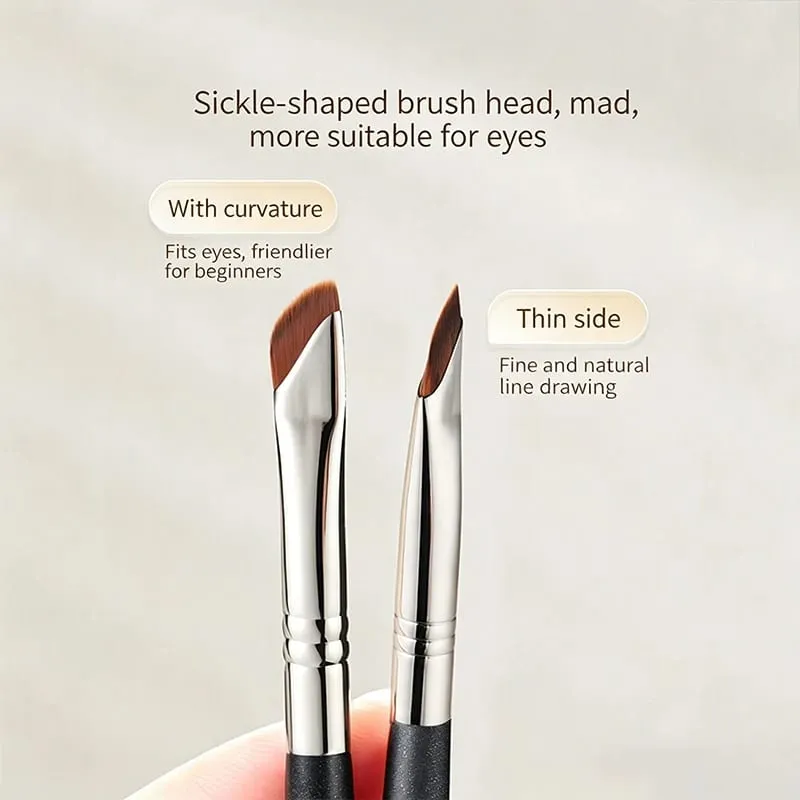 Sickle Eyeliner Brush Eyeshadow Blade Brush Detail Brush Diagonal Eyebrow Brushes Undereyelid To Sleeping Silkworm Makeup Tools