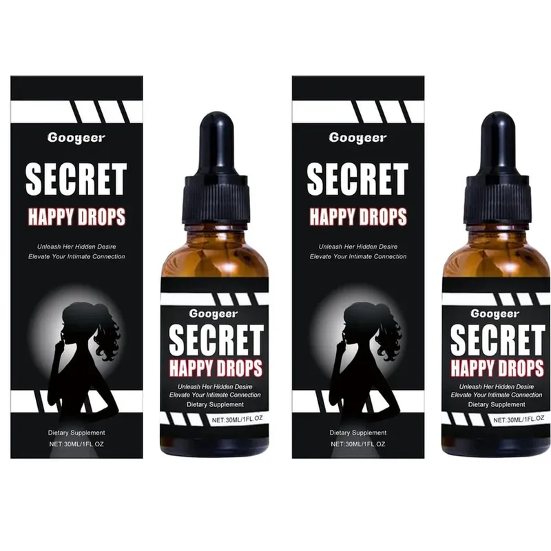 Googeer Secret Happy Drops Oral Drops Herbal Epimedium Maca Root Ginseng Ginkgo Biloba Support Blood Circulation Intimacy 30 ML