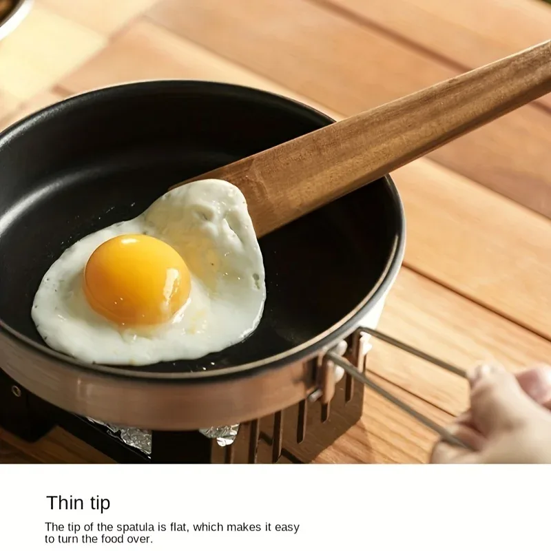 Spatula Kayu Jati Spatula Dapur Kecil untuk Memasak Telur Pancake Turner Spatula Memasak Luar Ruangan Peralatan Dapur