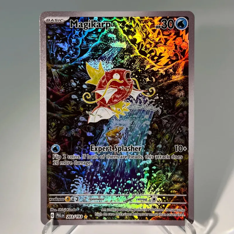 Paldea Evolved PKM Cards PTCG4-C GX Rainbow Magikarp Raichu Tyranitar Iono Rare Collection Battle Toys Gifts for Hobbies
