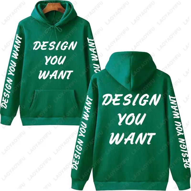 Personalisiertes Foto-Hoodie für den Herbst, wärmendes und bequemes Sweatshirt, Unisex, lässig, individuell bedruckter Text, DIY-Hoodie-Mode