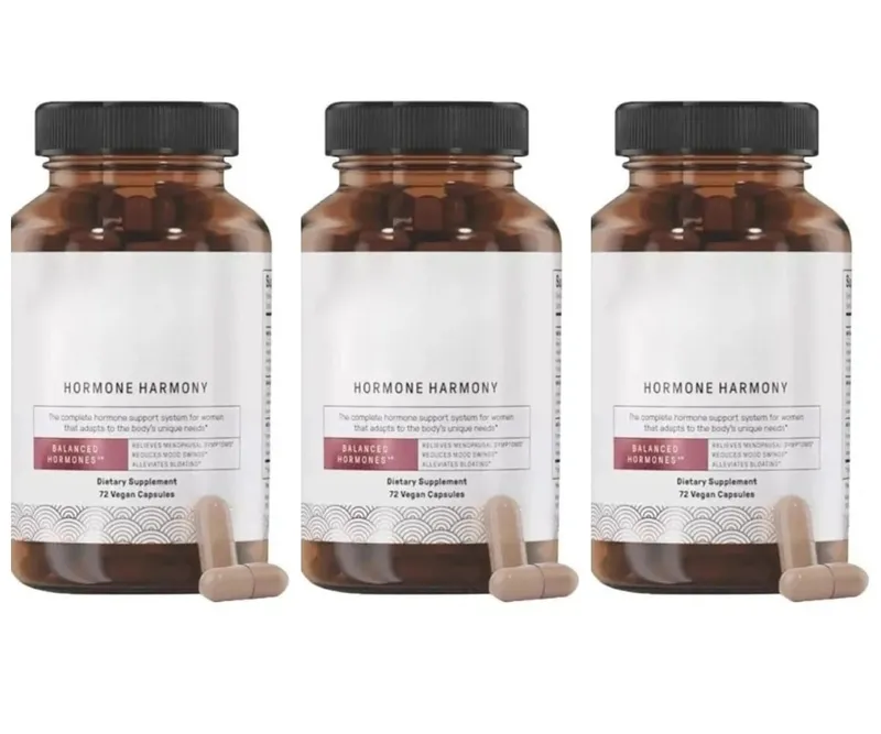 Capsules d'harmonie hormonale avec supplément naturel à base de plantes, soutien au bien-être pour les femmes, soulagement de la ménopause, équilibre hormonal, 72 unités