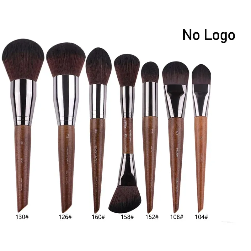 Naturligt træ Øjenmakeup børster hele sæt Pro Crease Øjenskygge Make-up kit smudge highlighter øjenbryn Læbevippebørste praktisk