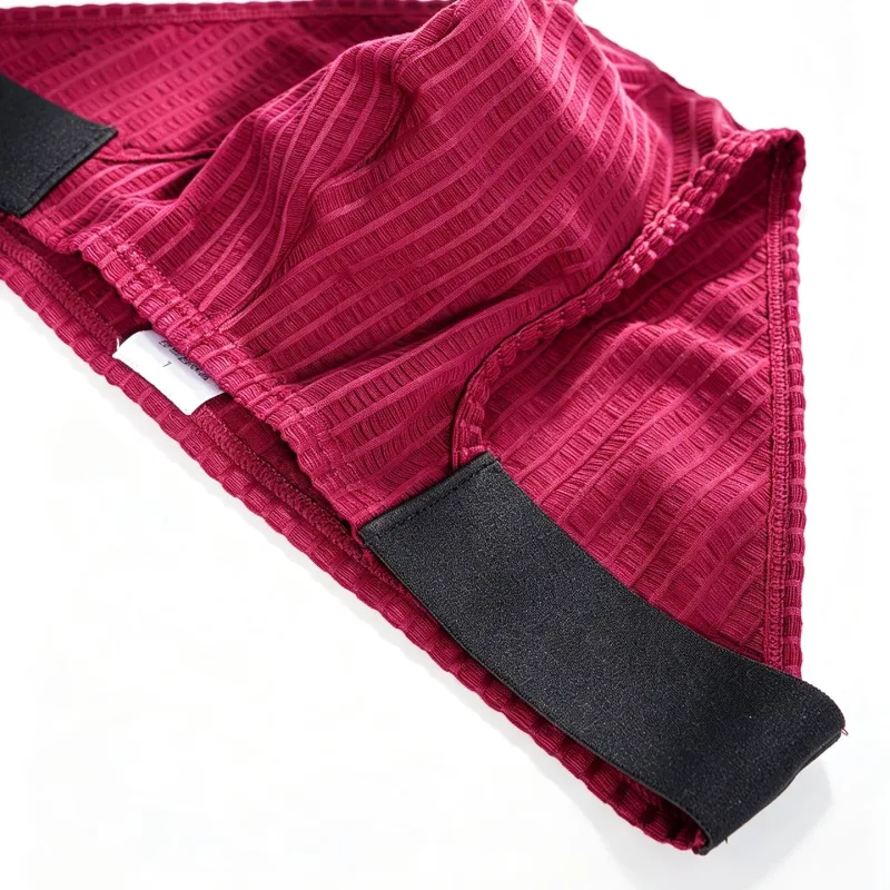 Men Vertical Stripe Mesh Bikini Briefs 3D Pouch Underwear Low Waist Elastic Waistband Breathable Male Panties DP911 3256812861254528