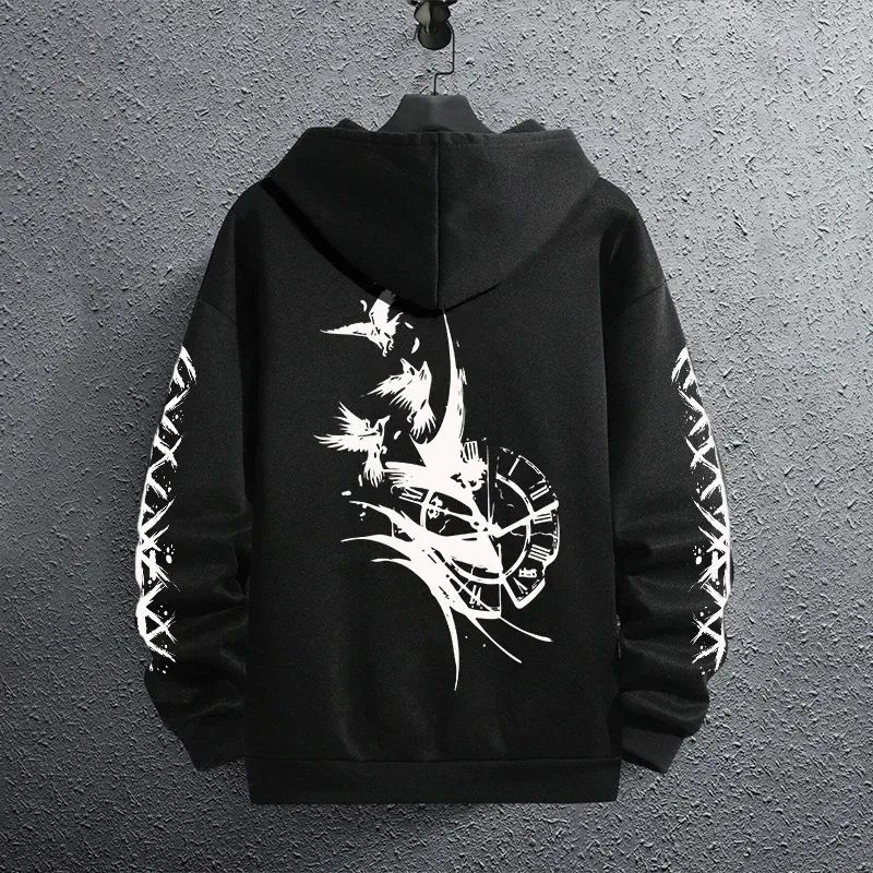 2025 Brand New Black Sweatshirts Autumn Winter Male Daily Casual Sporty Jogging Hoodie Men's Outwear Fashion Pullover
