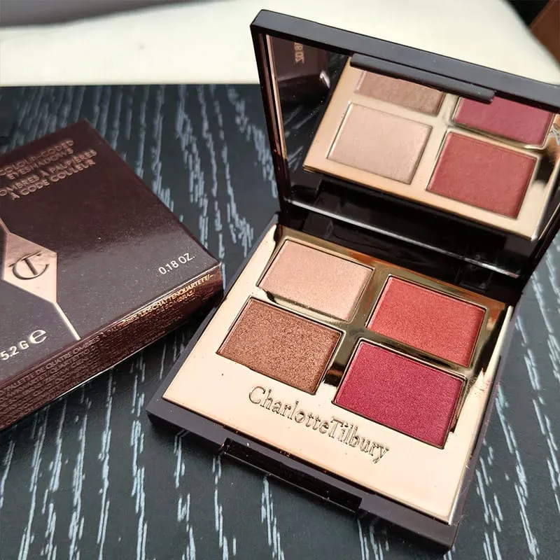 Charlotte Tilbury 品牌彩妝 4 色眼影盤 5.2g Pillow Talk Nature 易上色粉底眼影化妝品