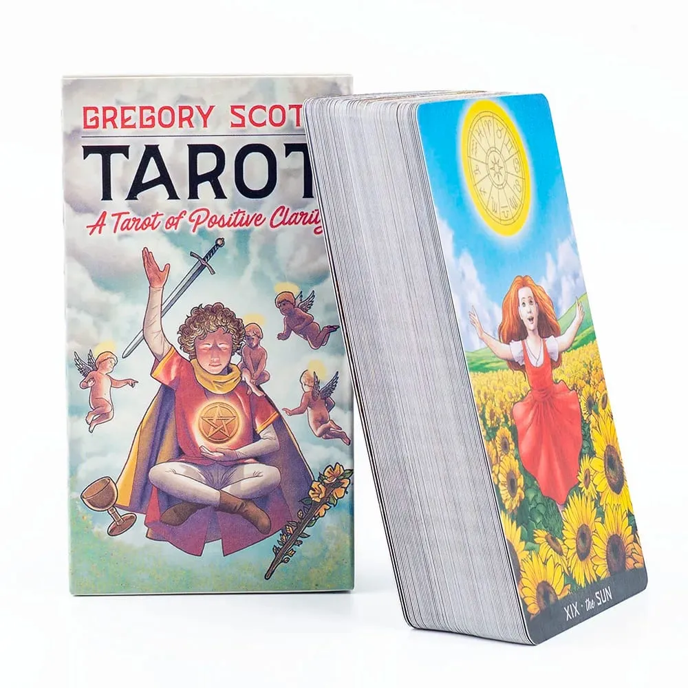 Hot Selling Gregory Scott Tarot 78-Card Deck English Visions For Beginners Puzzle Leisure Family Friend Party Game 11.1*6.1cm