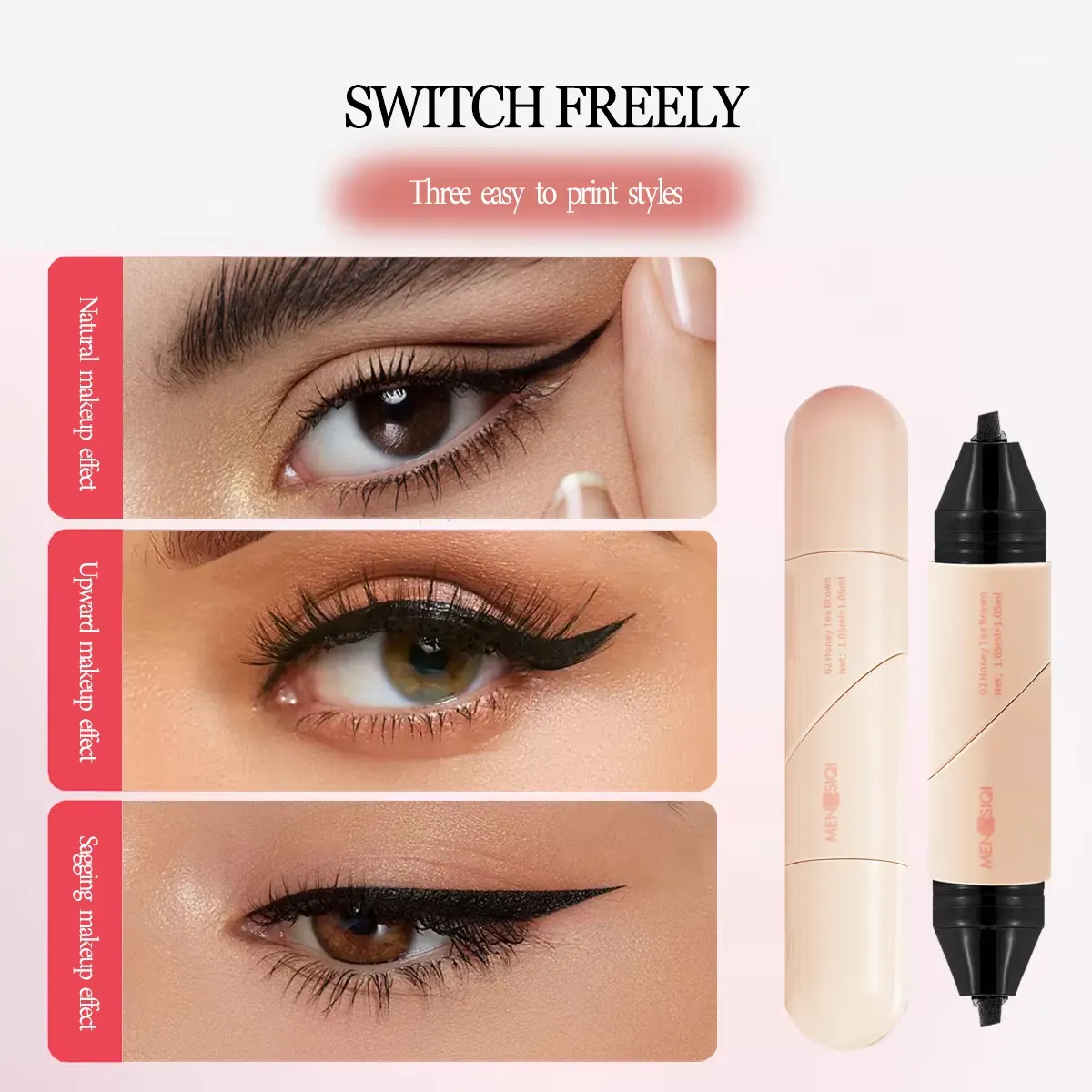 2 in 1 Rotating Eyeliner Stamp Smooth Waterproof Long Lasting Smudge Resistant Eyeliner — image 2