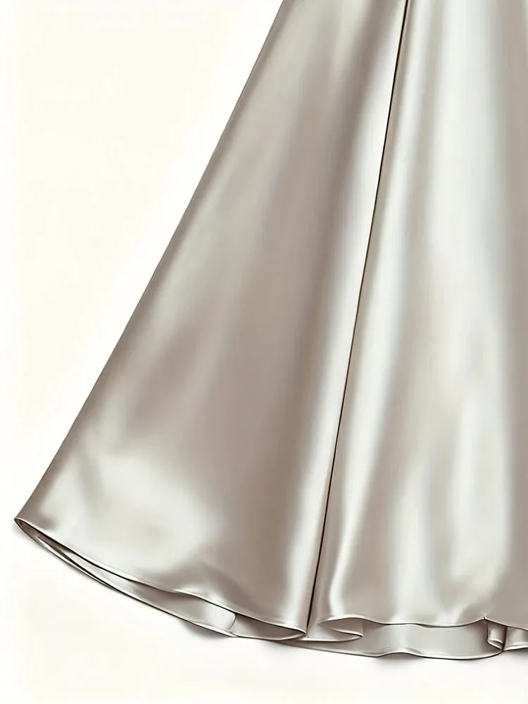Spring/Autumn Collection: French-inspired Elegance Luxury-feel V-neck Long-sleeved Fitted Waist Dress Evening Gown for Banquets — image 3