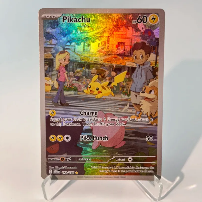 Pokémon 151 PKM Cards PTCG3-D Bulbasaur Squirt Rainbow Gengar ex Holographic Ex GX Rare Collection Battle Toys Gifts for Hobbies
