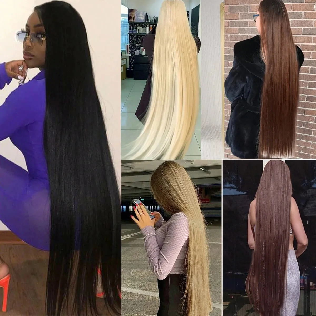 JKL Synthetic 5 Clip In Hair Extensions Long Straight Hairstyle Hairpiece Black Brown Blonde 80CM Natural Fake Hair For Women