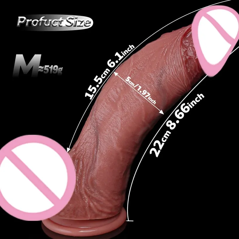 Huge Thick Realistic Dildo Girthy XXL Big With Large Suction Cup Dual Density Silicone Vagina Anal Play Sex Toys Men Women Gay M — image 9