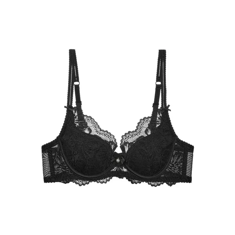 Soutien-gorge en dentelle violette pour femmes, broderie française Sexy, à armatures douces, minimiseur, Push Up, Anti-affaissement, Lingerie, brassière 32 à 38 — image 10