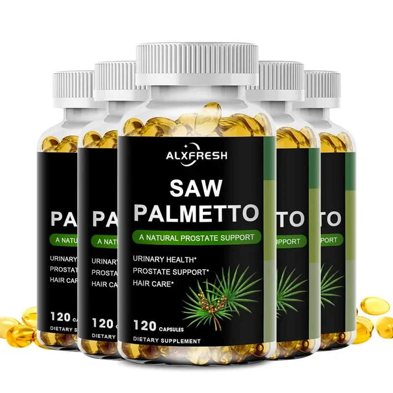Alxfresh Prostate Health Supplement Natural Saw Palmetto Extract Supports Prostate and Hair Growth Capsules for Men and Women