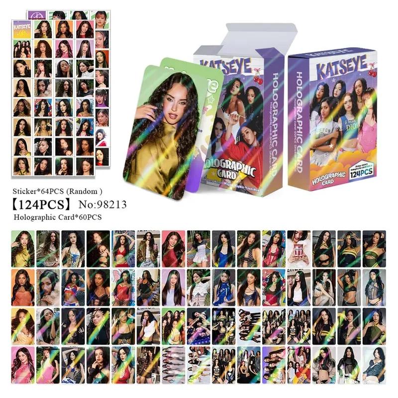 124pcs KATSEYE New Album Photocards Stickers Kpop Merch Lomo Cards Set Fans Collection Cards Gifts