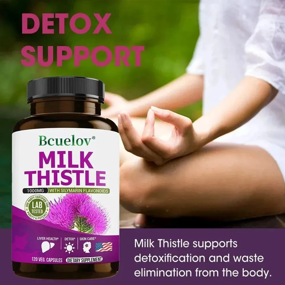 Milk Thistle Capsules Liver Health Support Gut & Immune Health Skin Beauty Liver Function