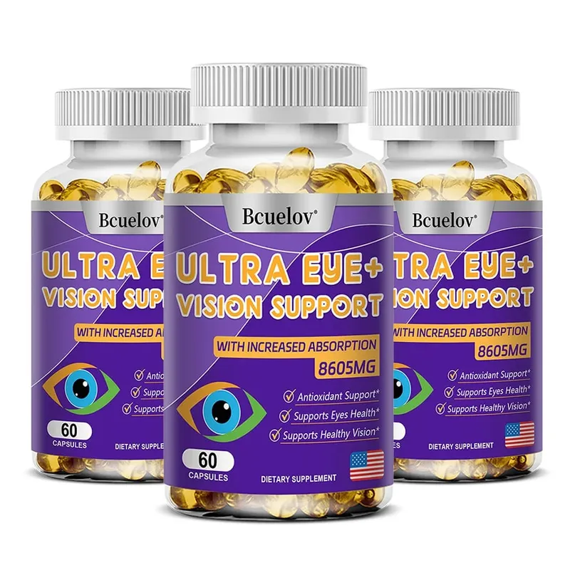 9-in-1 Eye Vitamins Supplement - Lutein Zeaxanthin Blueberry Dry Eyes Eye Fatigue Macular & Night Vision Support for Adults