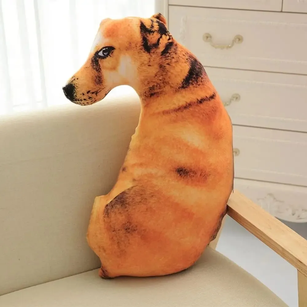 Cute 3D Lifelike Animal Throw Pillow Soft Dog Pillow Creative Cushion Office