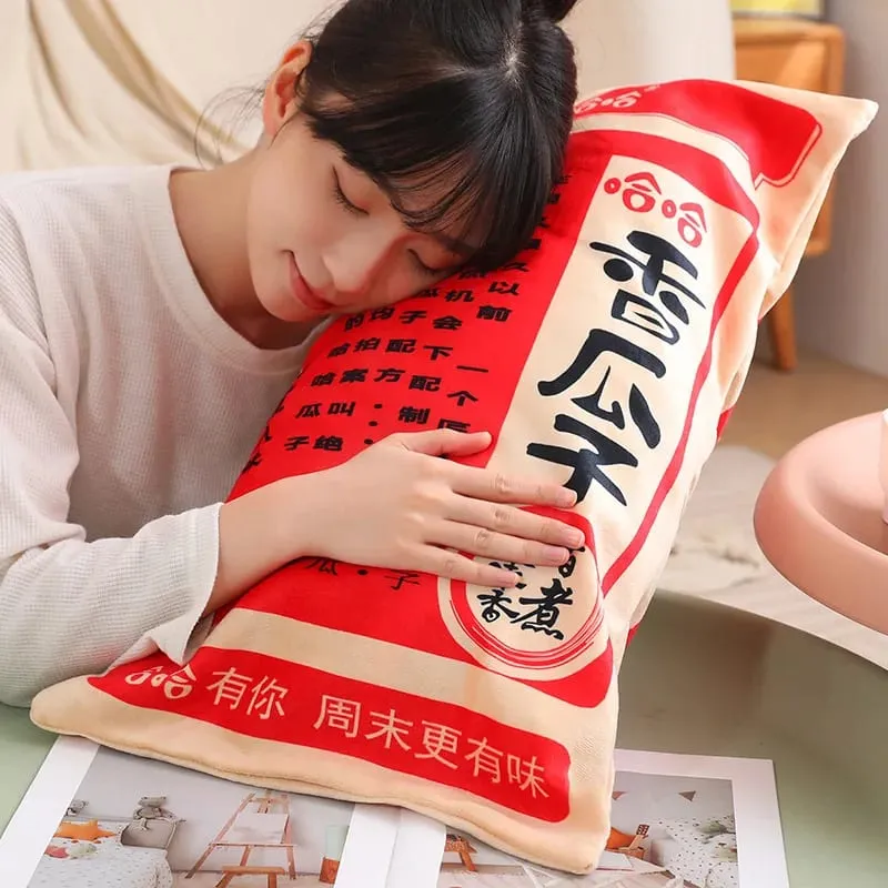 Sac chinois de Simulation de taille géante, jouets en peluche de graines de Melon, oreiller doux et apaisant, matelas pour enfants, jouets amusants en famille, nouvelle collection — image 5