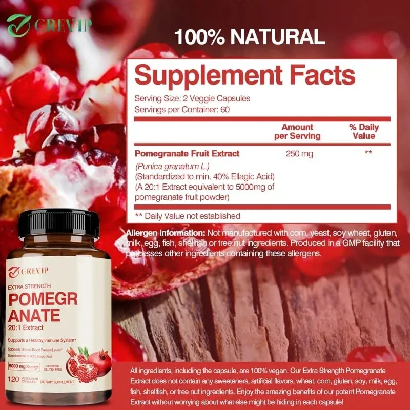 Pomegranate Extract - Antioxidant Supplements Are Beneficial for Heart Health and Joint Support and Promote Energy Production — image 3