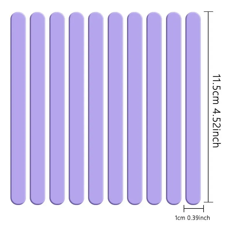 Food Grade Acrylic Ice Cream Sticks 10pcs/set Colorful Light Popsicle Stick Stirring Rod Distinguishing Labels Kitchen Tools — image 13