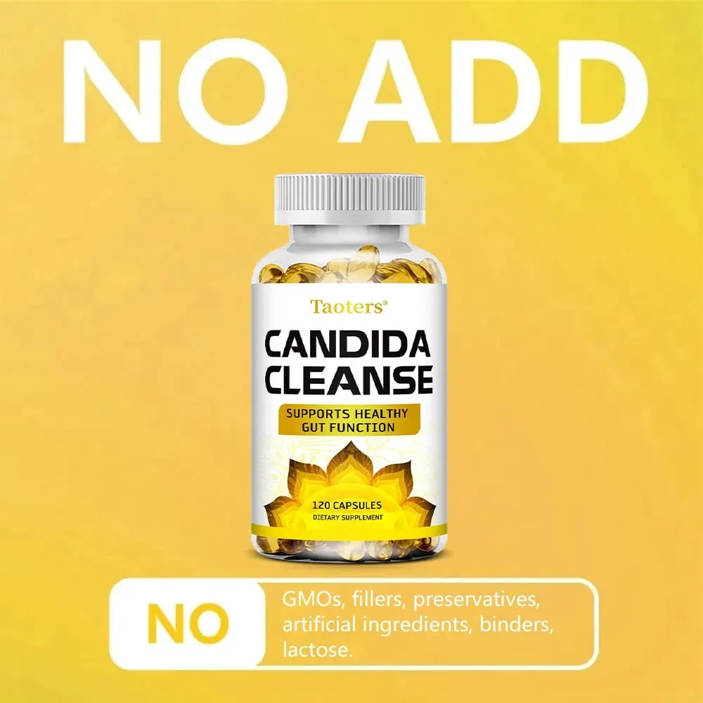 Candida Cleanse – Leber reinigend, entgiftend, unterstützt die Darmgesundheit, reinigt den Dickdarm und steigert die Energie, 120 Kapseln