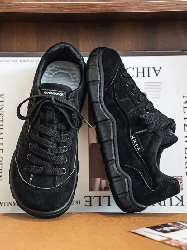 Men's Shoes Autumn New Retro Casual Sports Sneakers Non-Slip Soft Sole Wide-Toe Trendy Shoes