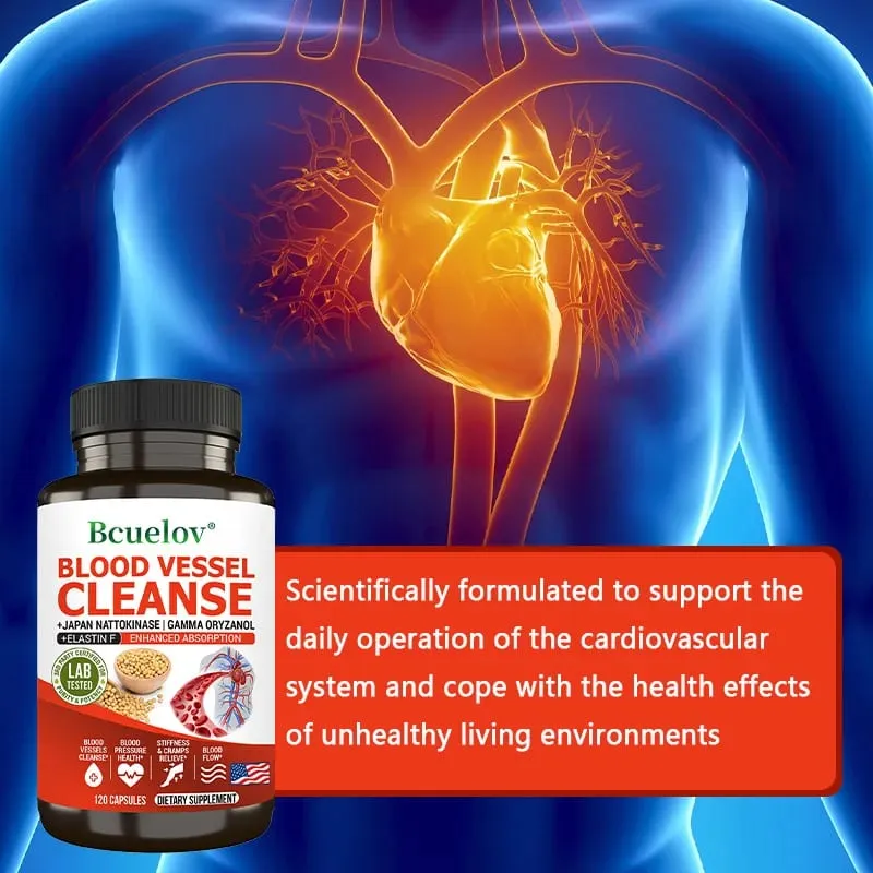 Nattokinase 2000 FU Supplement - Improve Blood Circulation Promote Detoxification Metabolism Maintain Cardiovascular Health