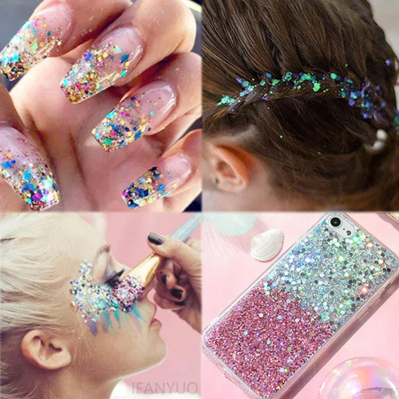 40ML Face Eye Glitter Sequin Gel Cream Stage Party Shimmer Gel Colorful Makeup Body Lips Hair Nail Cosmetic Festival Eyeshadow