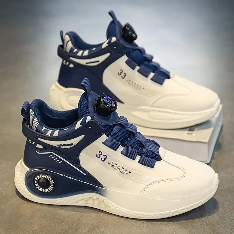 Mens's Sneakers with Rotating Buckle Comfy Non Slip Lace up Durable Shoes for Mens Outdoor Activities Sports Shoes Tenis Zapatos — image 2