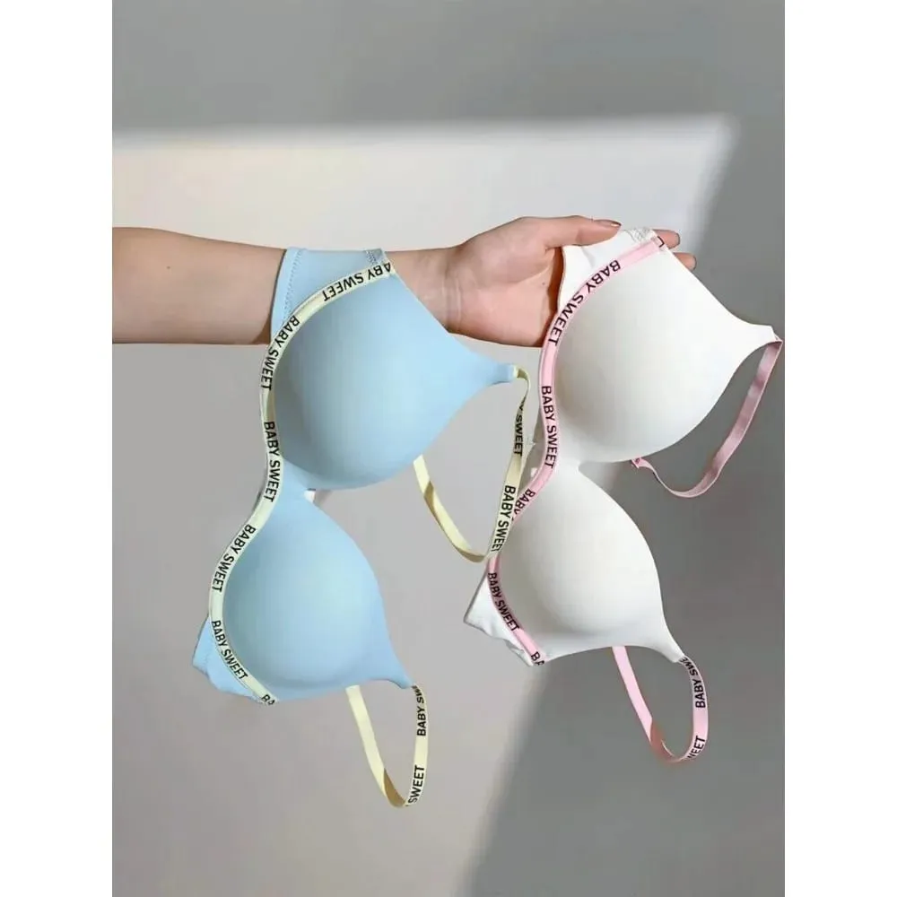 Vibrant Dopamine Color Seamless Wirefree Push Up Bra Panty Set Soft Comfy Sexy Lingerie Underwear For Women 32‑38AB — image 7