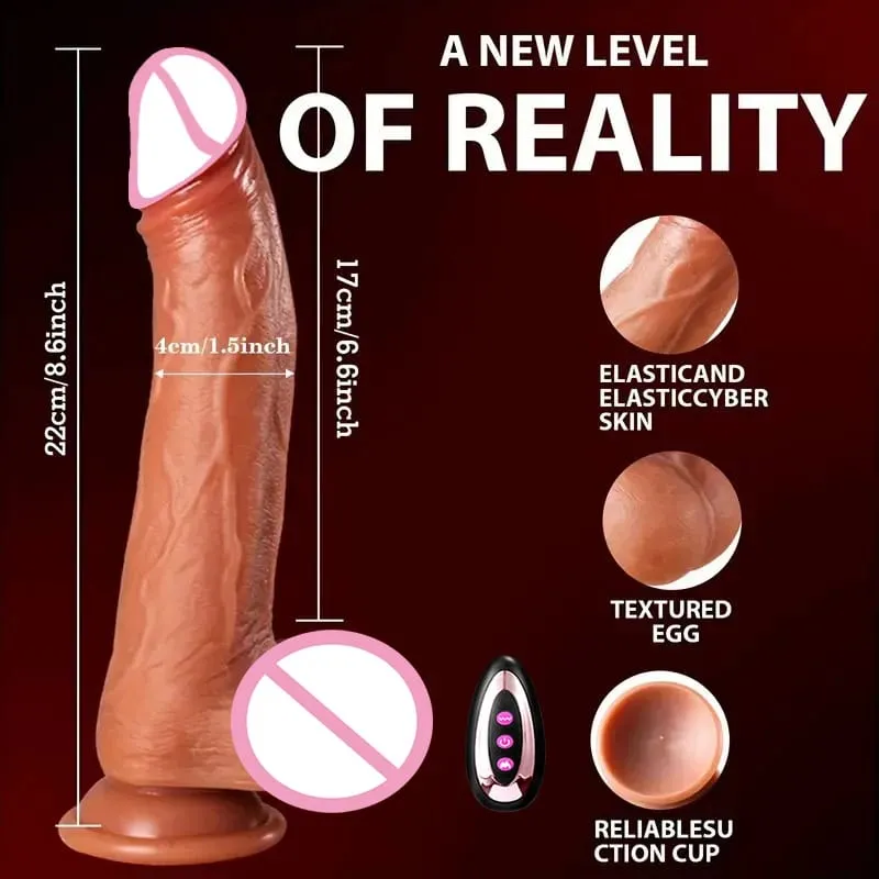 Big Dick Penis Realistic Dildo Telescopic Vibrator Female Masturbator Anal Plug for Women Thrusting Adult Sex Toys Male Sex Shop