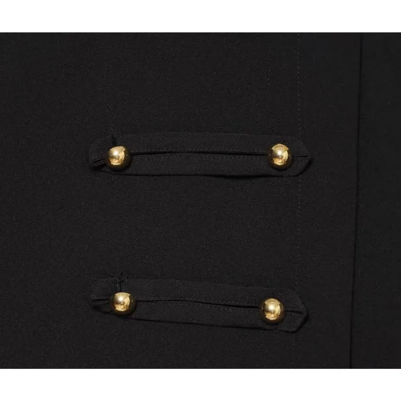 Women's Sleeveless Dress with Contrast Collar New 2026 Autumn Sleeveless Frog Fastening Women's Short Dress Female Mini Dresses